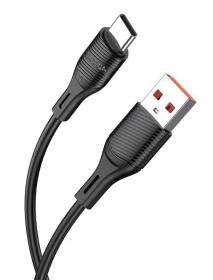 KAKUSIGA καλώδιο USB-C σε USB KSC-953, σιλικόνης, 15W, 480Mbps, 1m, μαύρο