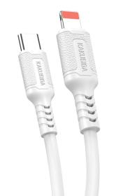 KAKUSIGA καλώδιο Lightning σε USB-C KSC-984, σιλικόνης, 27W, 480Mbps, 1m, λευκό