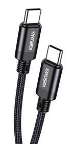 KAKUSIGA καλώδιο USB-C σε USB-C KSC-970, 60W, 480Mbps, 1m, μαύρο