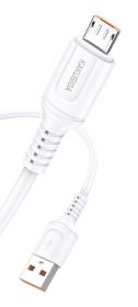 KAKUSIGA καλώδιο micro USB σε USB KSC-805, 12W, 480Mbps, 1m, λευκό