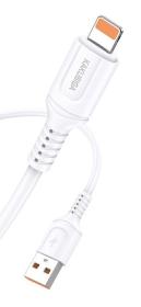 KAKUSIGA καλώδιο Lightning σε USB KSC-805, 12W, 480Mbps, 1m, λευκό