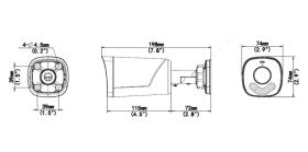 UNIARCH IP κάμερα IPC-B233-APF40W, 4mm, 3MP, IP67, PoE, LED, IR 50m