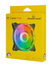 POWERTECH ανεμιστήρας PT-1284 για PC, LED RGB, 120mm, 1200RPM