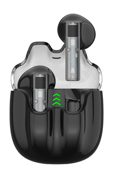 CELEBRAT earphones με θήκη φόρτισης TWS-W27, True Wireless, Φ13mm, μαύρα