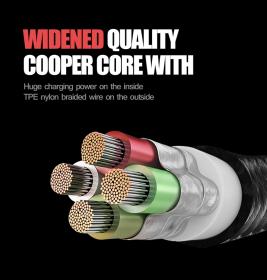 LDNIO καλώδιο USB σε USB-C/Lightning/Micro USB LC93, 3.4A, 1.2m, γκρι