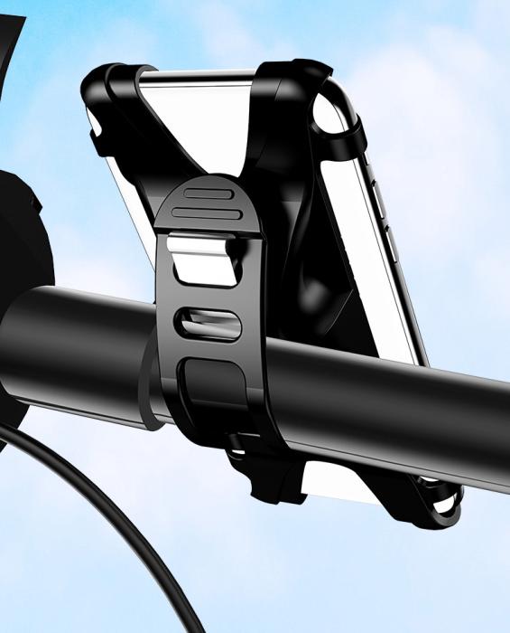 USAMS βάση ποδηλάτου για smartphone US-ZJ053, λαστιχένια, μαύρη