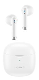 USAMS earphones IA04 με θήκη φόρτισης, True Wireless, Φ13mm, λευκά