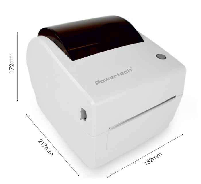 POWERTECH θερμικός εκτυπωτής ετικετών PT-1509, USB/Ethernet/Serial/Bluetooth, λευκός