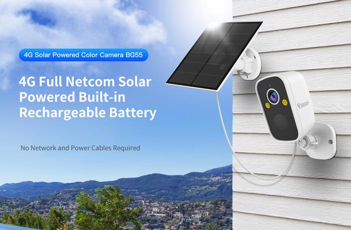 VSTARCAM smart ηλιακή κάμερα BG55, 3MP, 4G, SD, 5000mAh, IP66