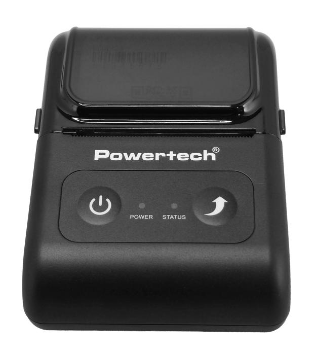 POWERTECH φορητός θερμικός εκτυπωτής αποδείξεων PT-1508, USB-C/Bluetooth, μαύρος