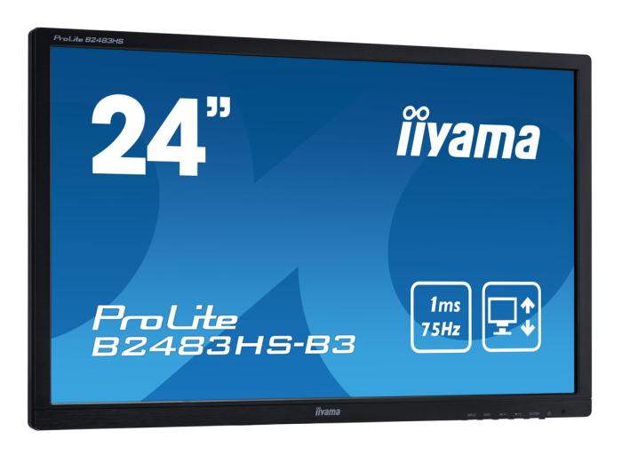 IIYAMA used οθόνη B2483HS LED, 24" 1920x1080, VGA/HDMI/DVI, χωρίς βάση, Grade A