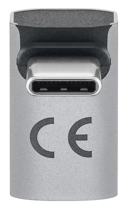 GOOBAY αντάπτορας USB-C 74442, γωνιακός 90°, USB4, 240W, 40Gbps, 8K, γκρι