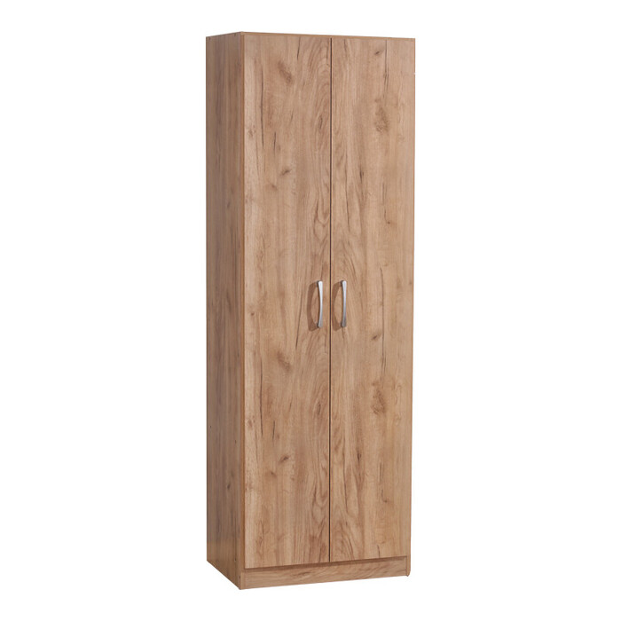 Ντουλάπα Jonar  δίφυλλη oak μελαμίνης 60x42x180εκ