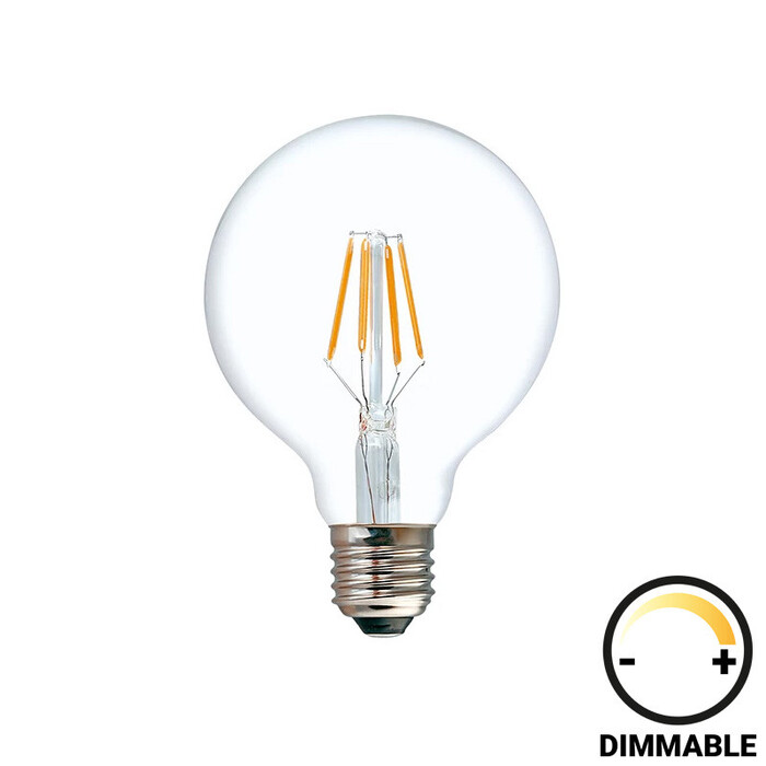 Λαμπτήρας LED G95 Bulb  dimmable 4W E27 200-220V clear