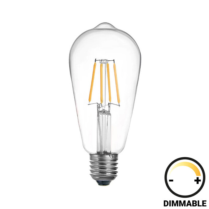 Λαμπτήρας LED ST64 Bulb dimmable 8W E27 clear