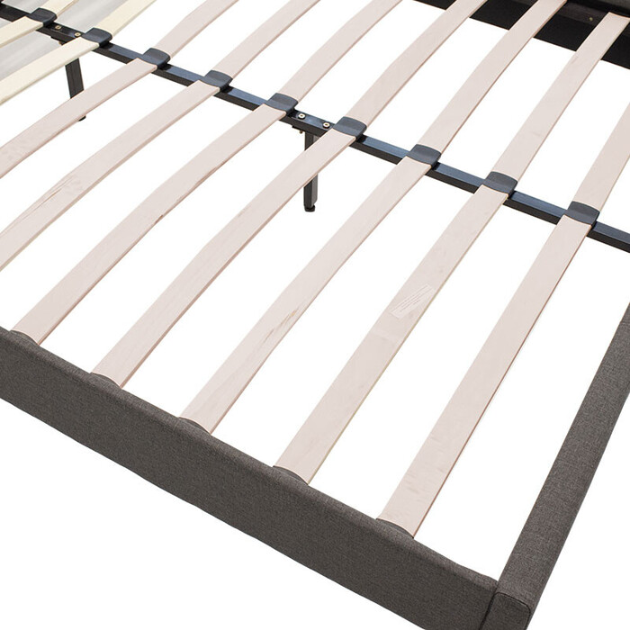 Κρεβάτι Nevil  150x200 με ύφασμα χρώμα ανθρακί