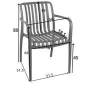 Πολυθρόνα Zoi  pp σε λευκή απόχρωση 58.5x54x80εκ