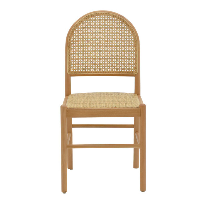 Καρέκλα Alessia  ξύλο οξιάς-rattan φυσικό 43x40x89εκ