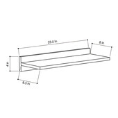 Ραφιέρα τοίχου Duz  χρώμα φυσικό 60x22x10εκ