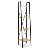 Βιβλιοθήκη Ramon  φυσικό-μαύρο 34x32,5x148εκ