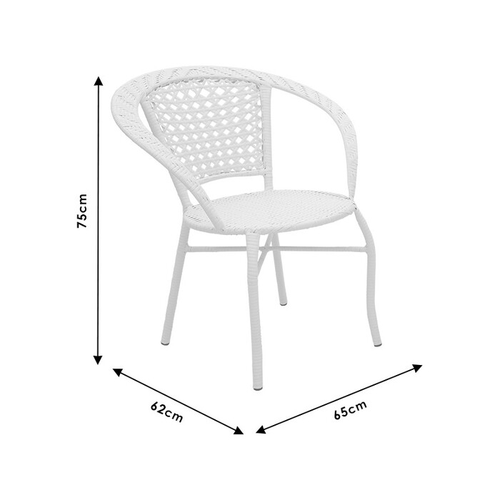 Σαλόνι Saylor  σετ 3τεμ μέταλλο-pe rattan καφέ