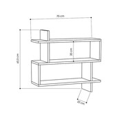 Ραφιέρα Paralel  χρώμα φυσικό 70x22x65,5εκ