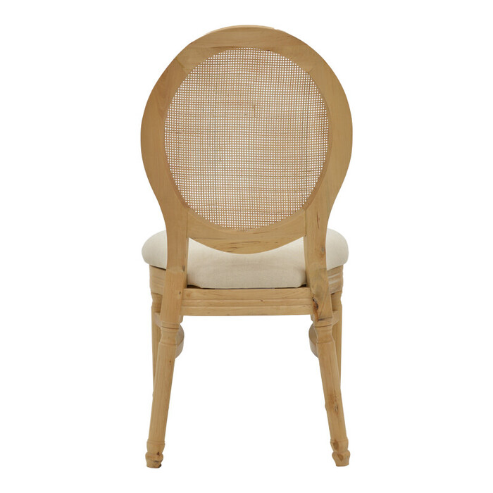 Καρέκλα Canco  φυσικό rubberwood-φυσικό rattan 50x55x98εκ