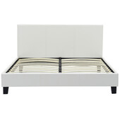 Κρεβάτι Nevil  150x200 PU χρώμα λευκό ματ