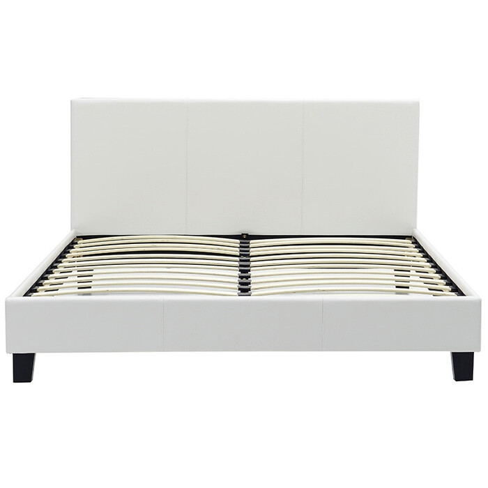 Κρεβάτι Nevil  150x200 PU χρώμα λευκό ματ