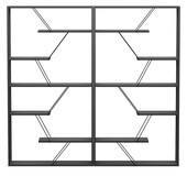 Βιβλιοθήκη Tars  ανθρακί-μαύρο 168x24x157εκ
