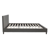 Κρεβάτι Nevil  150x200 με ύφασμα χρώμα ανθρακί