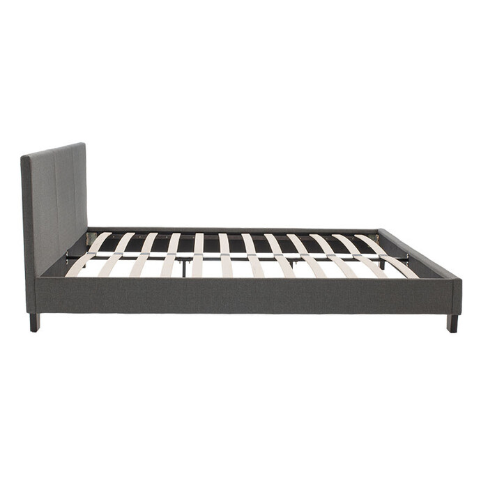 Κρεβάτι Nevil  150x200 με ύφασμα χρώμα ανθρακί