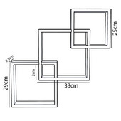 Ραφιέρα τοίχου Maas  χρώμα καρυδί 33x8.5x33εκ