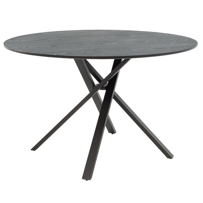Tραπέζι Cerco MDF μαύρο Φ120x75εκ