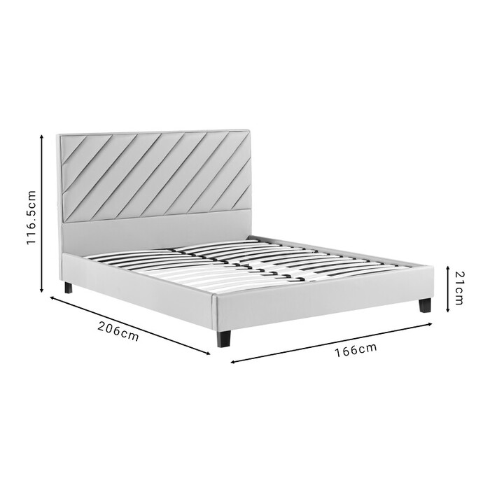 Κρεβάτι διπλό Franky  pu μπεζ 160x200εκ