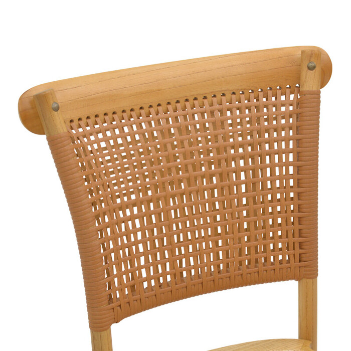 Καρέκλα Karley  φυσικό ξύλο οξιάς-έδρα φυσικό rattan 48x52x89εκ