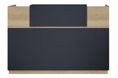 Γραφείο reception Lotus  σε χρώμα φυσικό - ανθρακί 180x70x110εκ