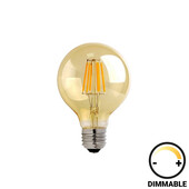 Λαμπτήρας LED G125 Bulb  dimmable 8W E27 amber