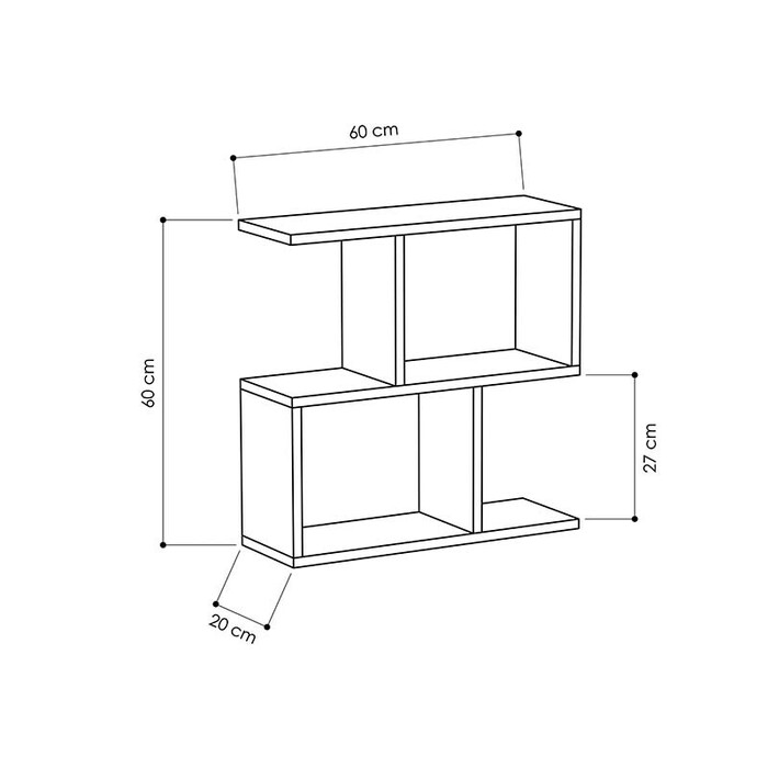 Βοηθητικό τραπέζι Homemania  χρώμα ανθρακί 60x20x60εκ