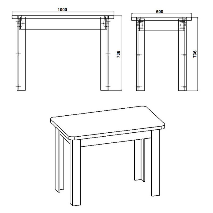 Τραπέζι Celeste  καρυδί 100x60x73.5εκ