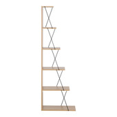 Βιβλιοθήκη mini Tars   sonoma-μαύρο 50x22x150εκ
