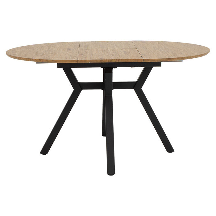 Tραπέζι Frances  επεκτεινόμενο MDF sonoma-μαύρο 100-140x100x75εκ
