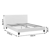Κρεβάτι Nevil  150x200 με ύφασμα χρώμα ανθρακί