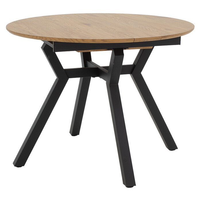 Tραπέζι Frances επεκτεινόμενο MDF sonoma-μαύρο 100-140x100x75εκ