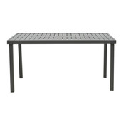 Τραπέζι Kliton   αλουμινίου ανθρακί 150x80x74εκ