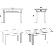 Τραπέζι Quiin  επεκτεινόμενο sonoma 120-174x70x73.5εκ