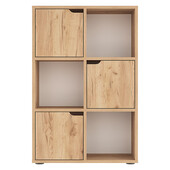 Βιβλιοθήκη Bookel  μελαμίνης σε oak απόχρωση 59.5x27.5x89εκ