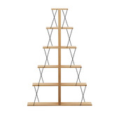 Βιβλιοθήκη mini Tars  sonoma-μαύρο 130x22x146εκ