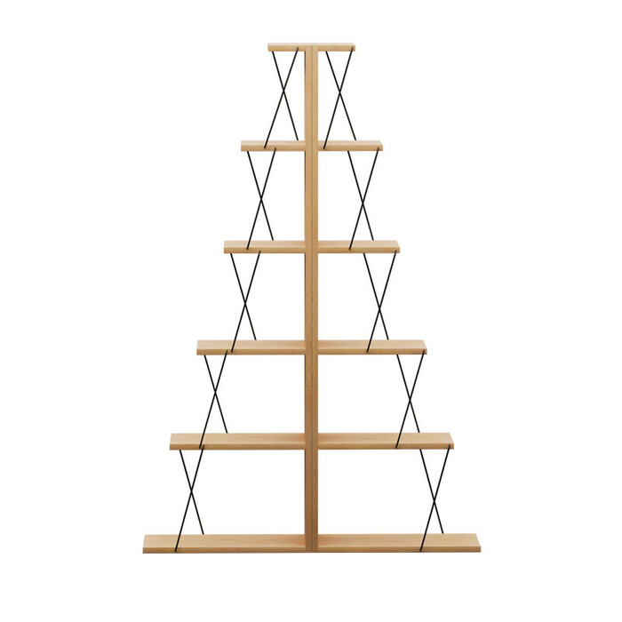 Βιβλιοθήκη mini Tars sonoma-μαύρο 130x22x146εκ