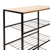 Παπουτσοθήκη Ramon  12 ζευγών φυσικό-μαύρο 63x30x83εκ